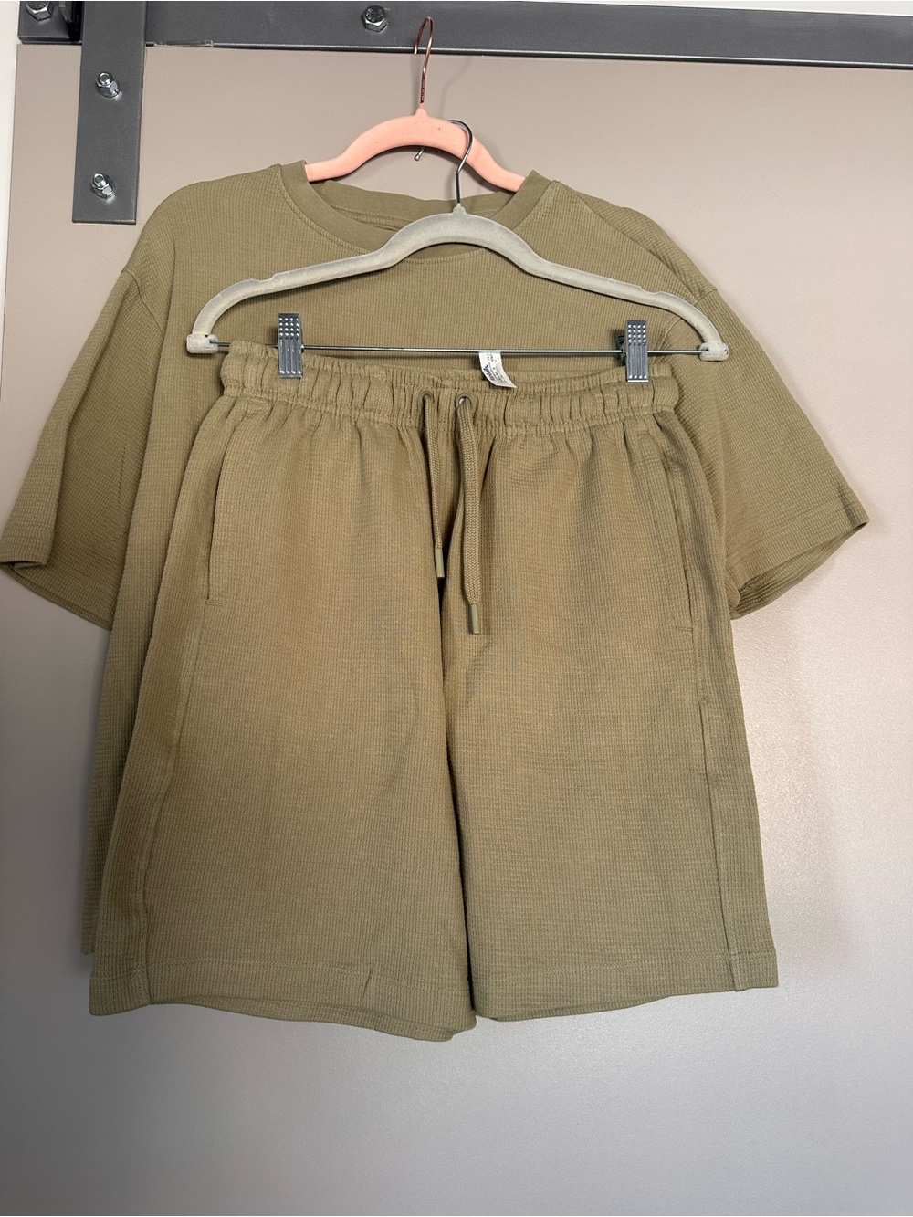 Men's Casual Drawstring Shorts - and shirt set